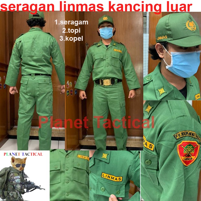 Jual COD!! SERAGAM LINMAS KANCING LUAR 3 IN 1 /BAJU HANSIP GROSIR