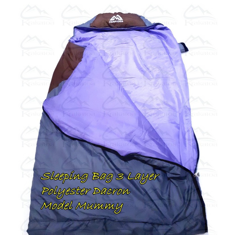 Jual Sleeping Bag Polar Matras Dacron 3 Layer 4 Oz Anti Air` Bulu