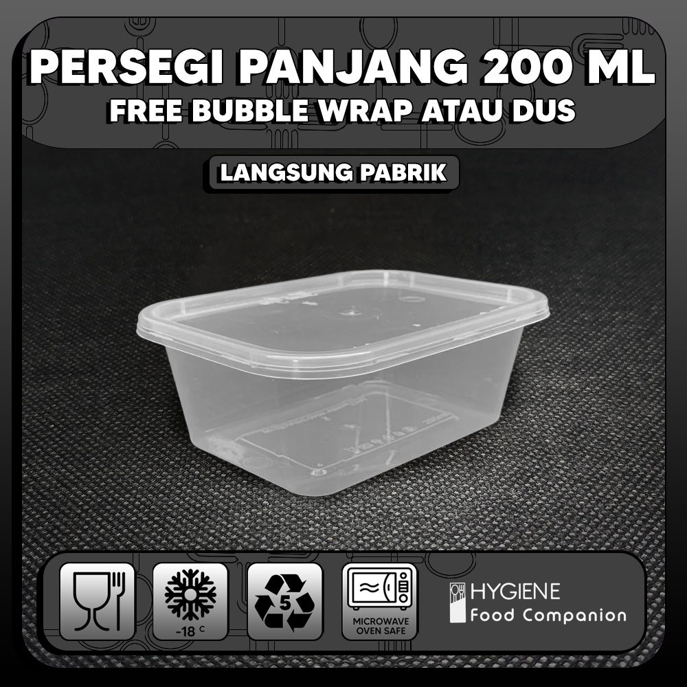 Jual Thinwall 200 Ml Kotak Makan Plastik Food Container Shopee