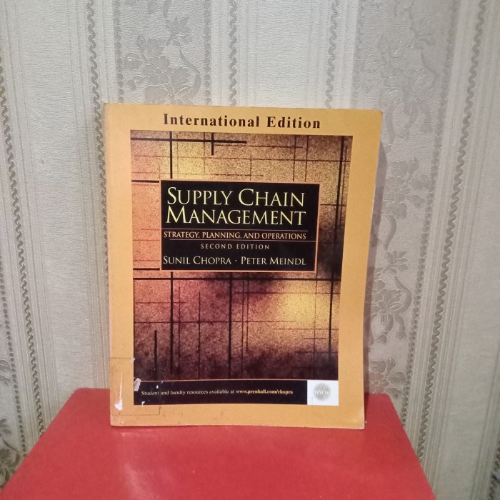 Jual ORI BUKU SUPPLY CHAIN MANAGEMENT STRATEGY PLANNING & OPERATIONS ED ...