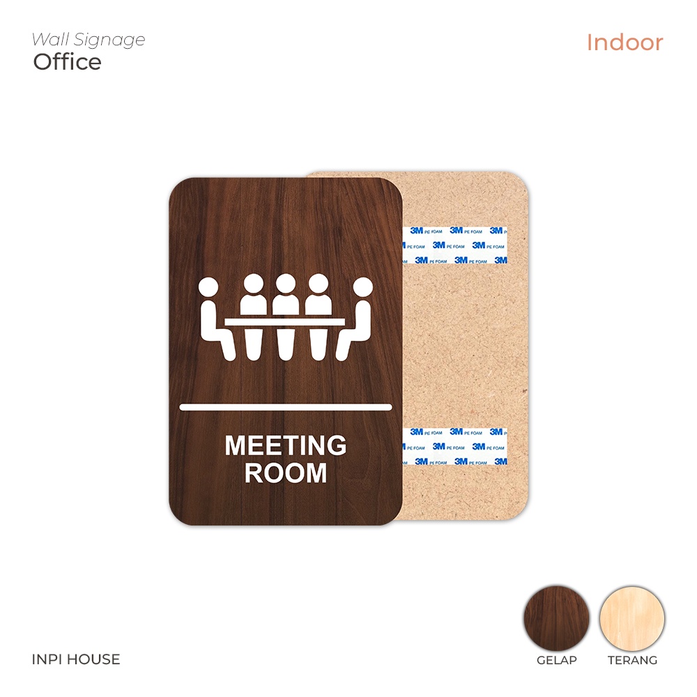 Jual Meeting Room Papan Tanda Ruang Rapat Coklat Shopee Indonesia