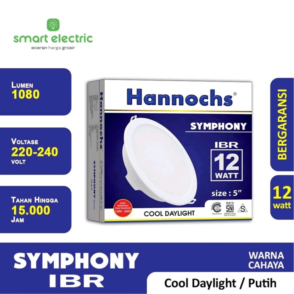 Jual Hannochs Symphony Watt Lampu Downlight Led Tanam Plafon Bulat Bagus Shopee Indonesia