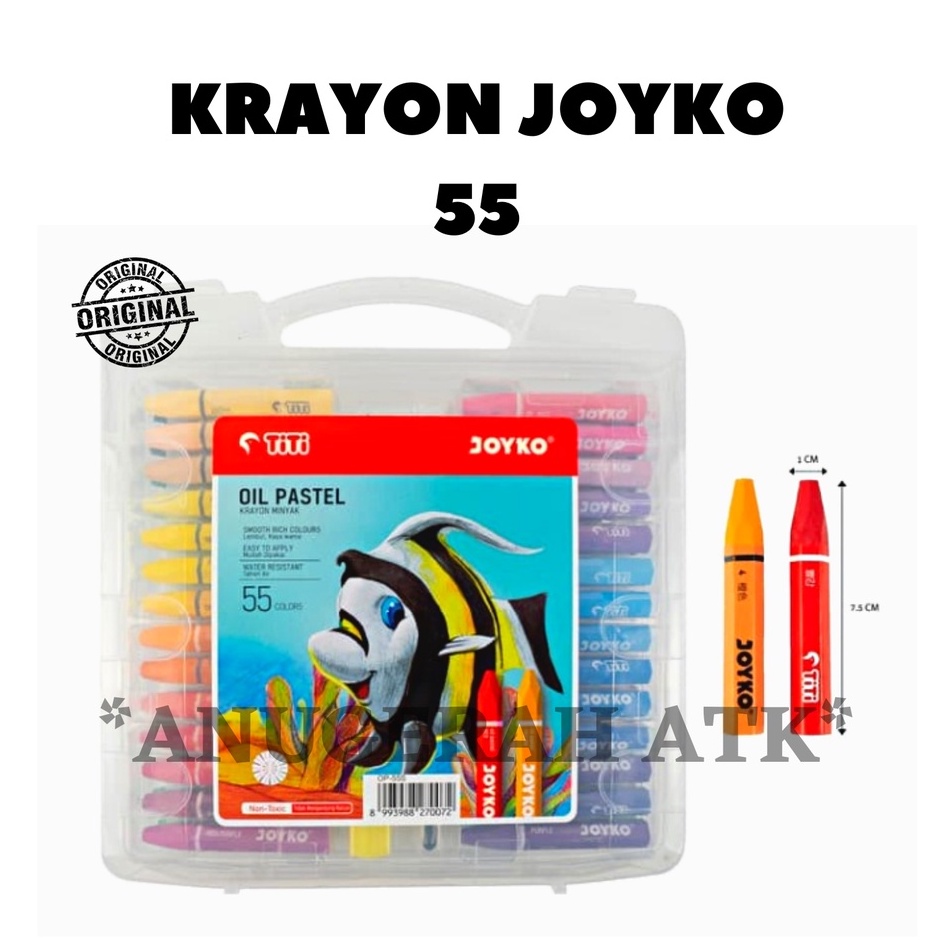 Jual Crayon / Krayon Oil Pastel Titi Joyko isi 55 Original Shopee