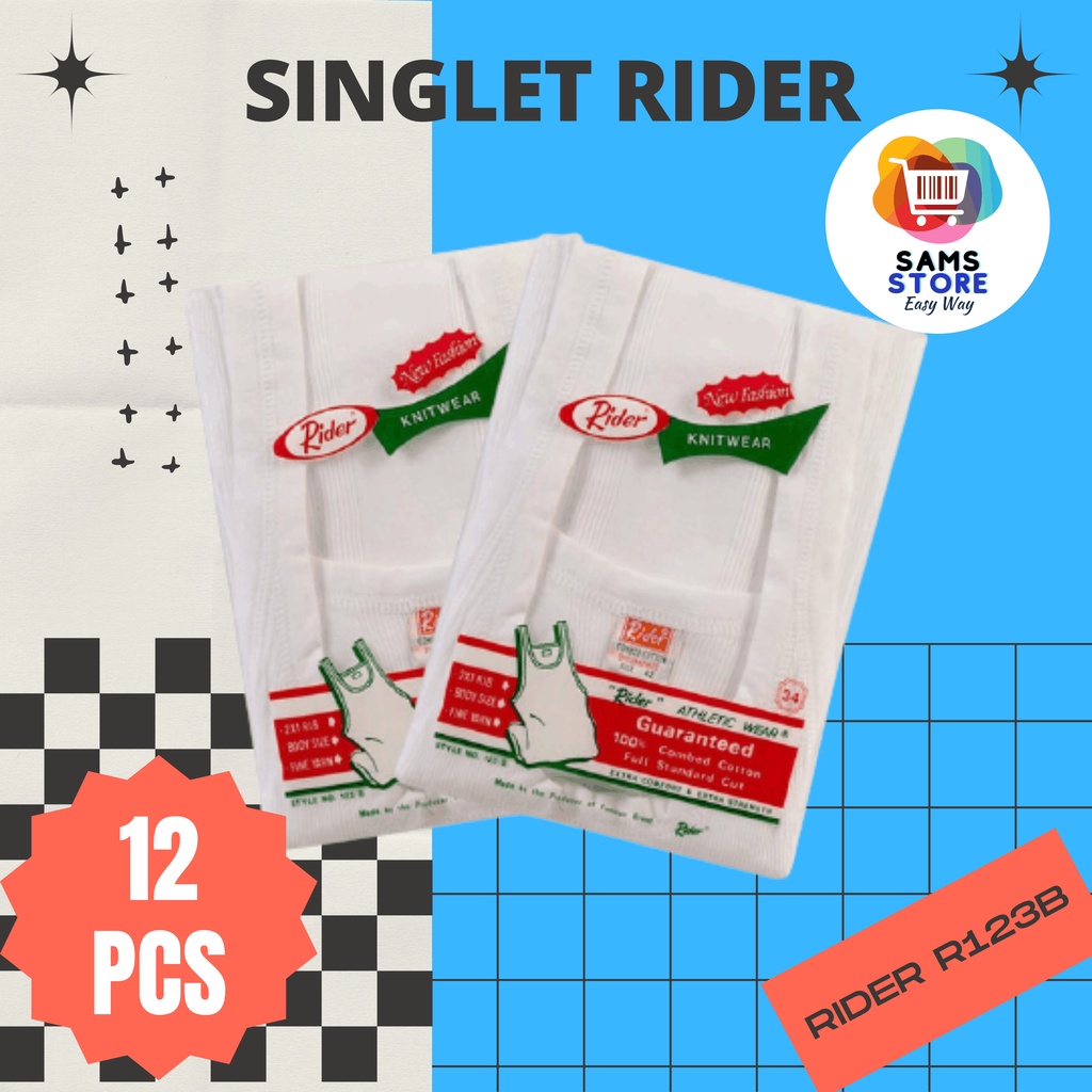 Jual 12 Pcs Singlet Rider Classic Pria R123B / Grosir Pakaian Kaos ...