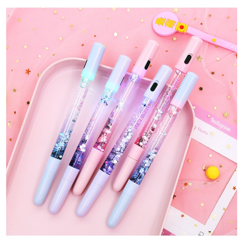 Jual PENA MANIK LAMPU JELLY COLOR GEL PEN 0.5MM Shopee Indonesia