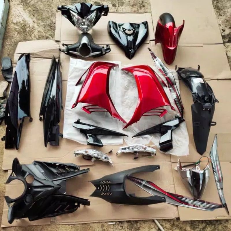 Jual FULL BODY JUPITER MX NEW MERAH HITAM | Shopee Indonesia