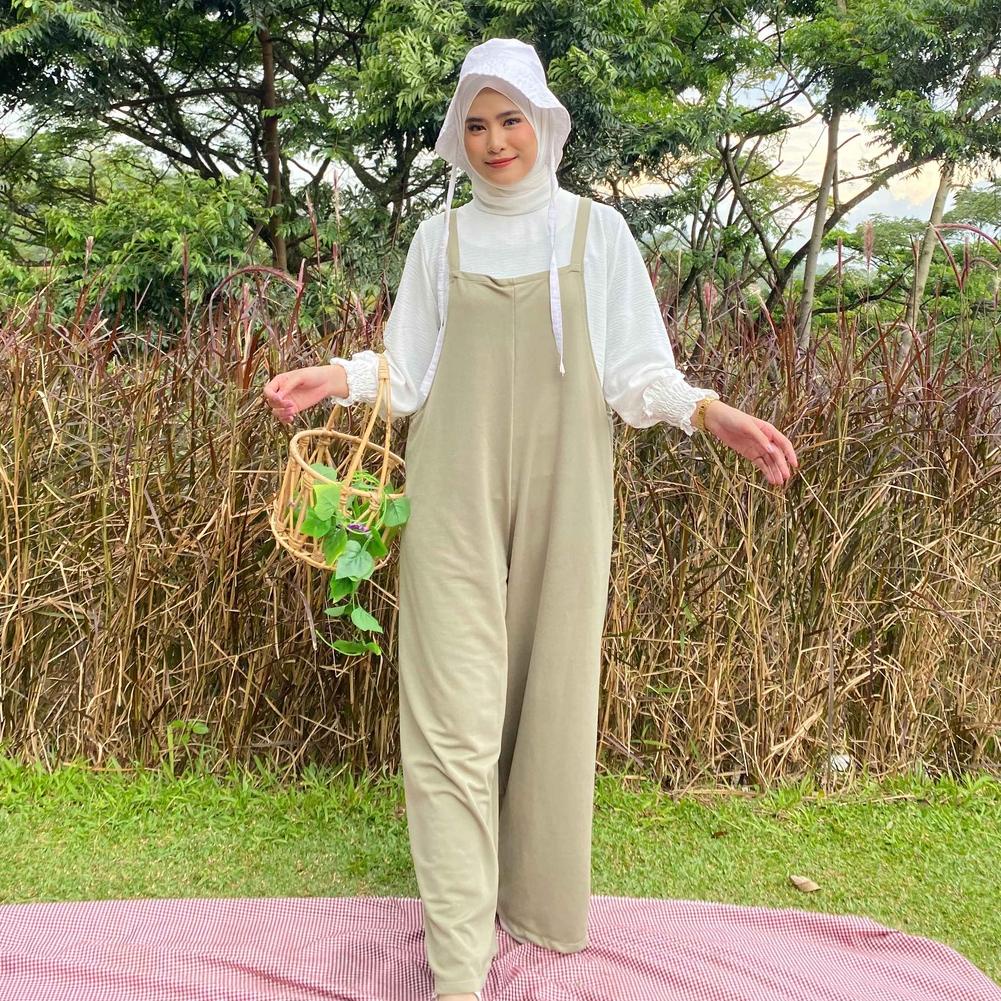 Jual Mybamus Albani Loose Overall Jumpsuit Muslim Baju Kodok Korea