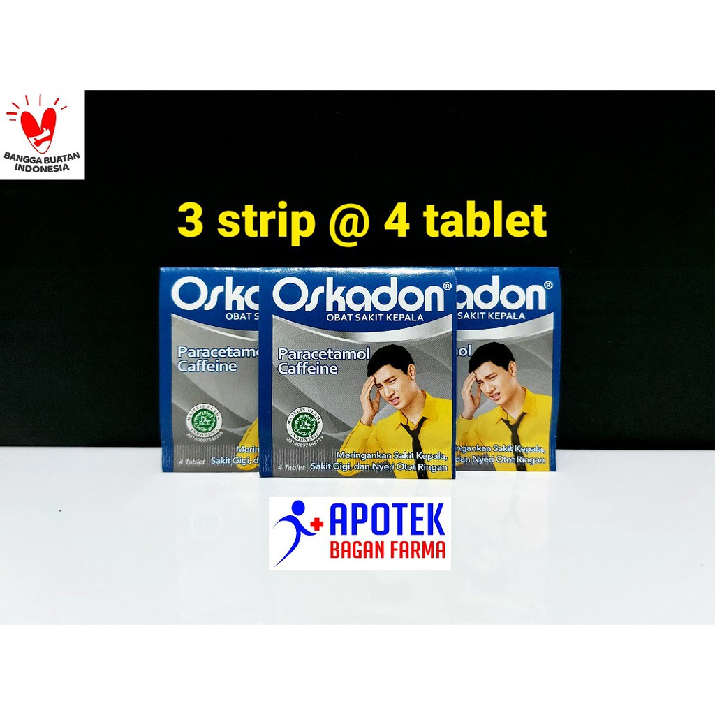 Jual Oskadon Obat Sakit Kepala 3 Strip 12 Tablet Shopee Indonesia