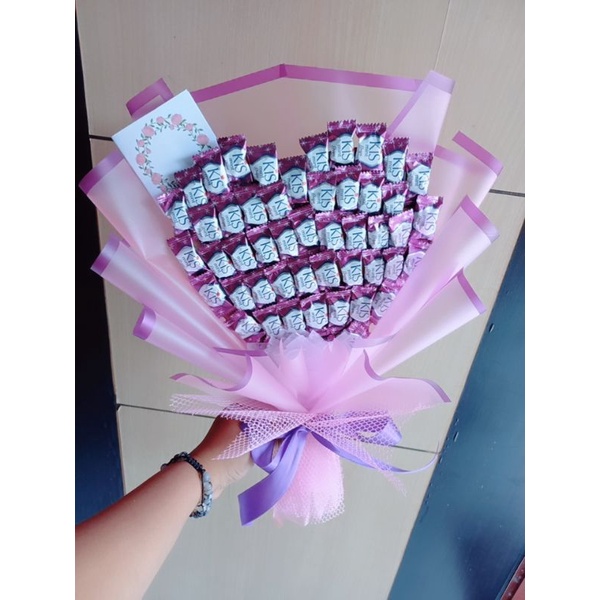 Jual buket permen bunga permen snack jajan love cinta | Shopee Indonesia