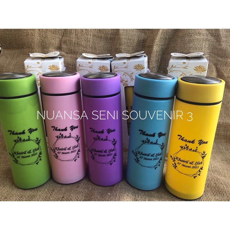 Jual Souvenir Pernikahan Botol Tumbler Termos Kaca Six Oup Botol Minum Kaca Cover Plastik Pp 0128