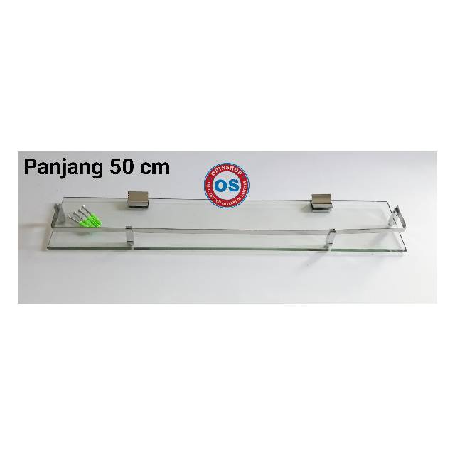 Jual Rak kaca persegi kaca OS-C002 panjang 50 cm ( Hanya via gojek ...