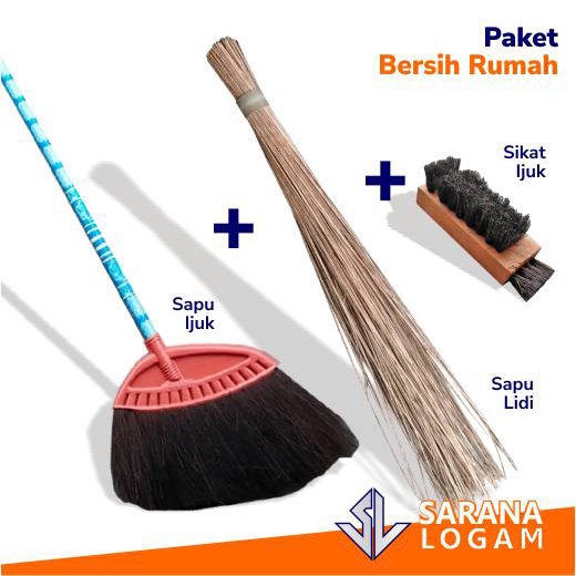 Jual Paket Bersih Rumah Sapu Lantai Ijuk Lidi Sikat Shopee Indonesia