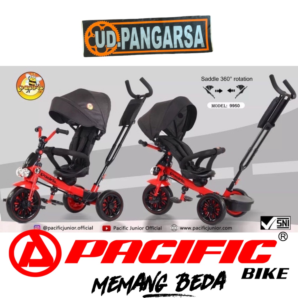 Jual Sepeda Anak PACIFIC Roda Tiga 3 Pacific 9950 Tricycle Musik Lampu ...