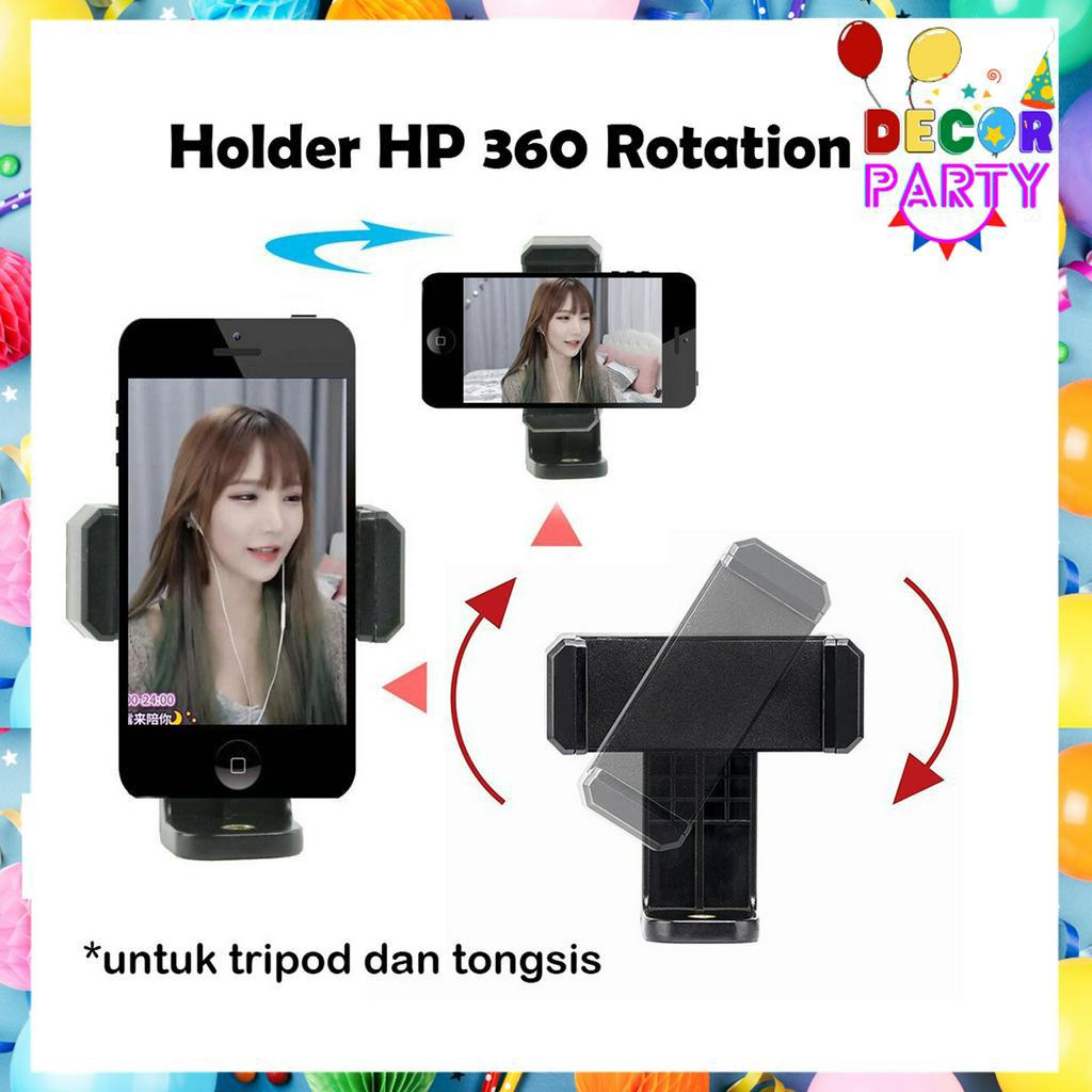 Jual DP Phone Holder Tripod 360° Adapter Cell Phone Clipper Holder ...