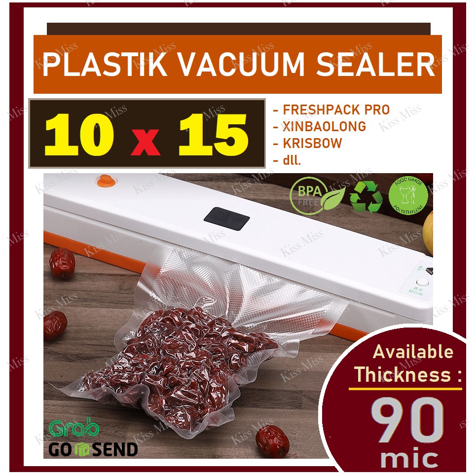 Jual Plastik Vacuum Bag Embossed X Cm Vakum Sealer Vacum Plastik Makanan Vakum