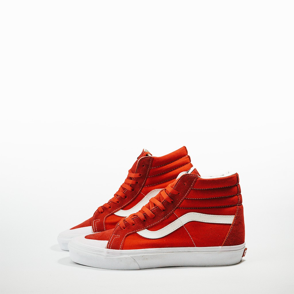【90s Vans】 SK8-HI red vintage sneakers Vintage VANS Sneakers Made in USA Authentic High Top 90s Red