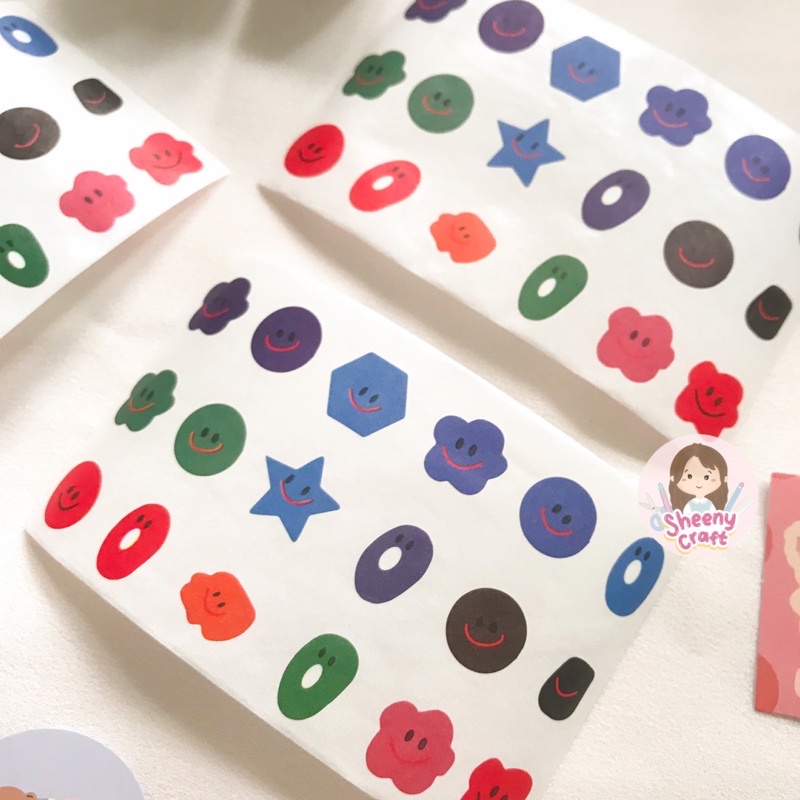 Jual Sticker Deco Smiley Shape untuk Jurnal / Stiker Dekorasi Seri ...
