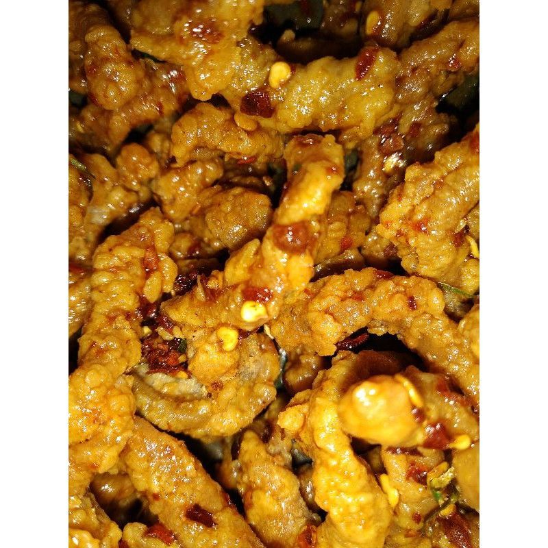 Jual Keripik Usus Crispy 500 Gr Kriuk Cikruh Original And Pedas Gurih