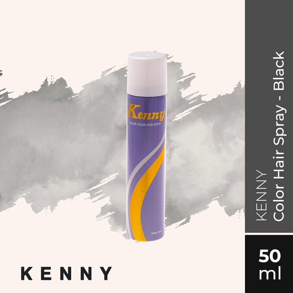 Jual Kenny Hair Color Spray Black 50ml Shopee Indonesia