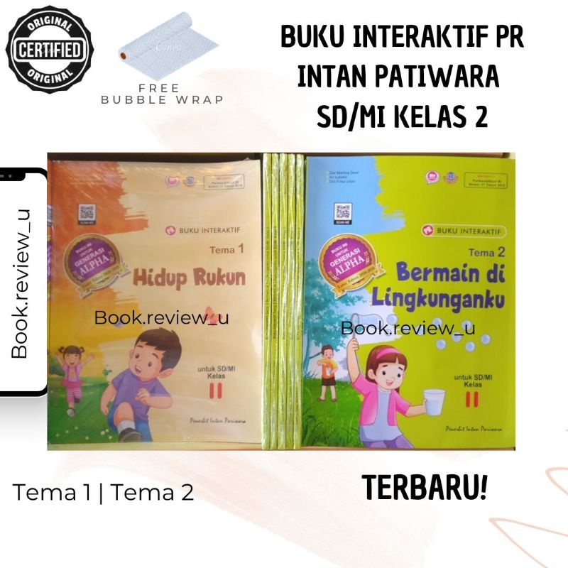 Jual BUKU INTERAKTIF PR INTAN PARIWARA KELAS 2 TEMA 1 DAN 2 TEMA 3 TEMA ...