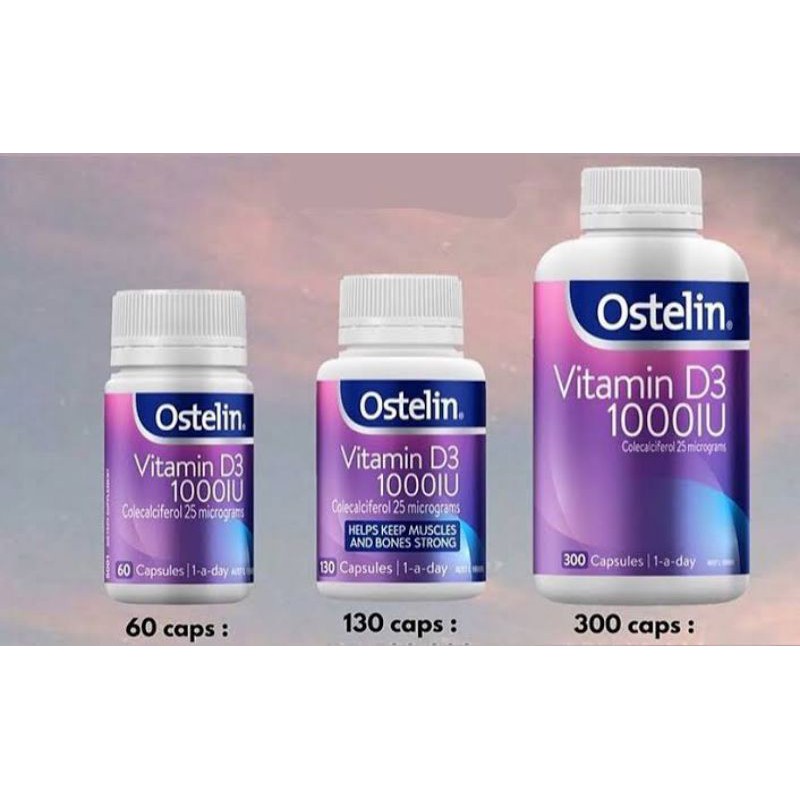 Jual Ostelin Vitamin D3 1000IU 300 Capsule Australia Shopee Indonesia
