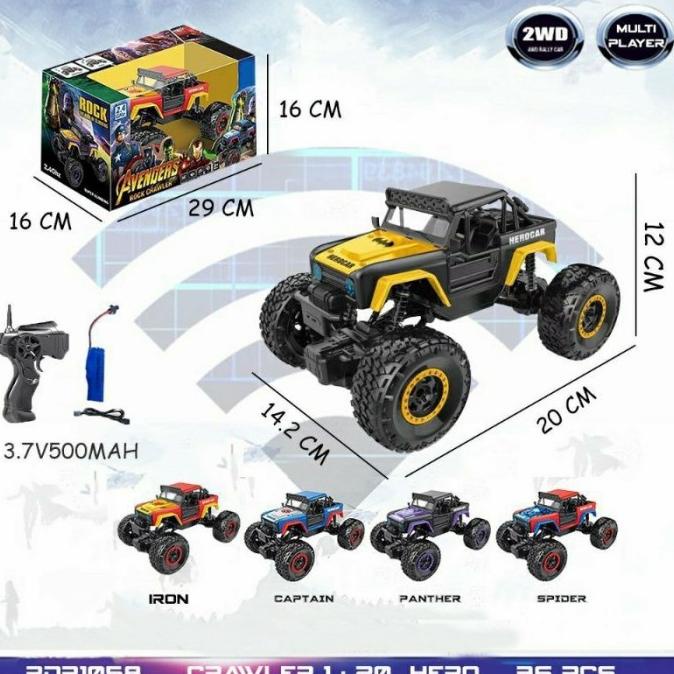 Jual Mobil Remote Kontrol Offroad Rc Rock Crawler Hero Car 2.4Ghz ...