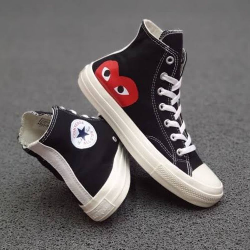 SEPATU CONVERSE CDG LOVE MADE IN VIETNAM TINGGI HIGH CUT