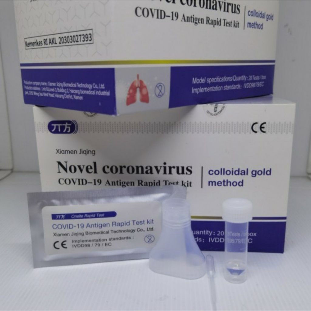 Jual 1 Dus Novel Saliva Alat Test Rapit Swab Novell Antigen Dengan Air ...