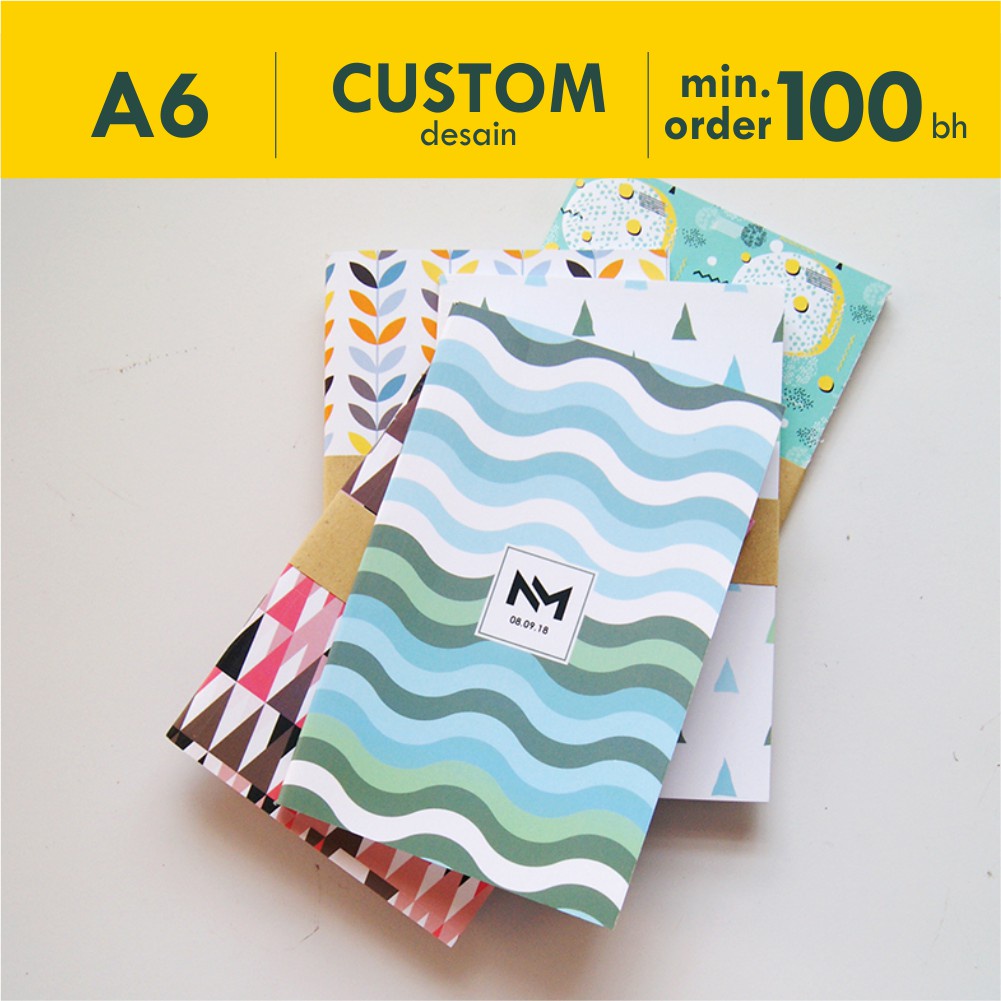 Jual Souvenir Pernikahan Custom Notes Notebook Blocknote A6 Jilid