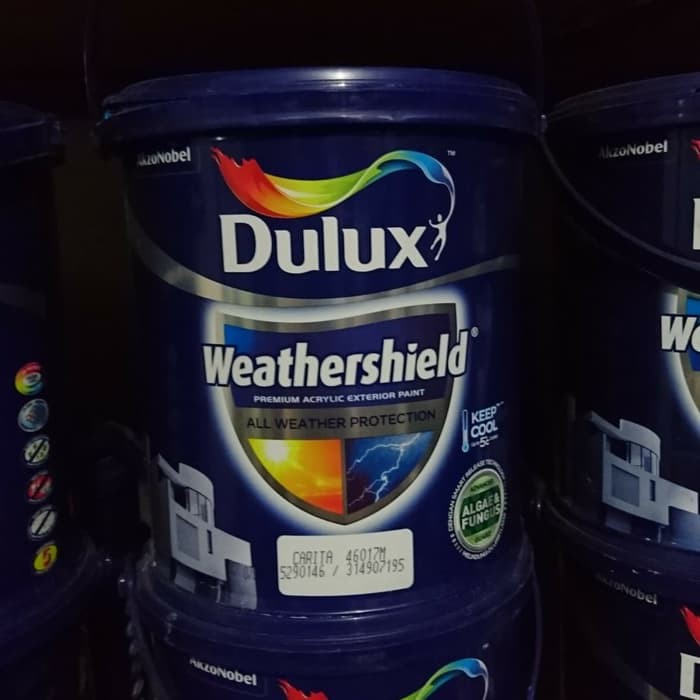 Cat Dulux Weathershield 46017 M Carita kemasan 2.5 L galon