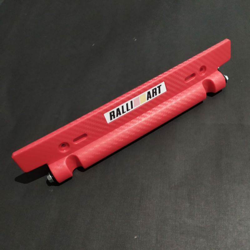 Jual Aksesoris Mobil Bracket Plat Nomor Mobil Universal Ralliart Merah ...