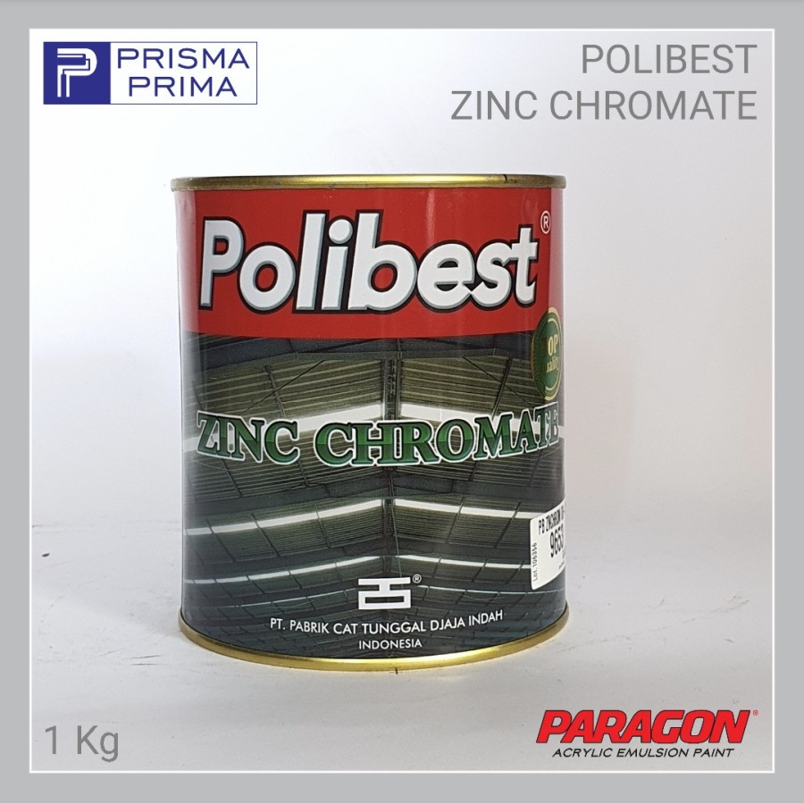 Jual Cat Dasar Meni Besi POLIBEST Zinc Chromate Anti Karat Semi Doff 1 Kg Shopee Indonesia