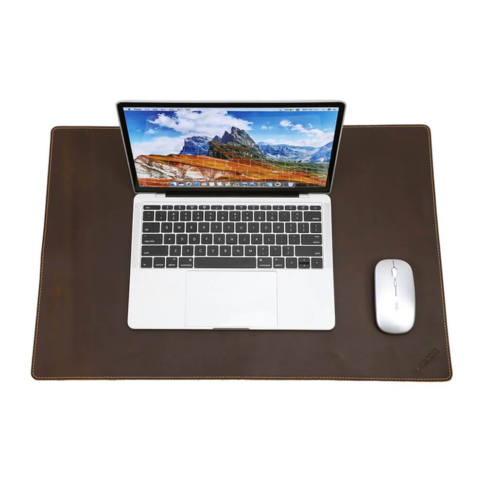 Jual HIRAM Leather Desk Pad Large Genuine Leather Desk Mouse Mat for