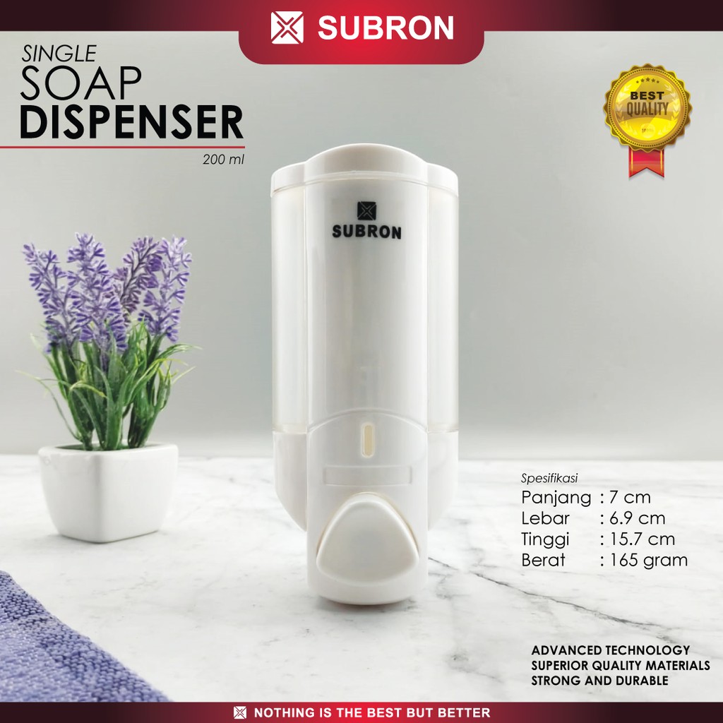 Jual SUBRON Soap Dispenser Single Tempat Sabun Cair Plastik 200ml ...