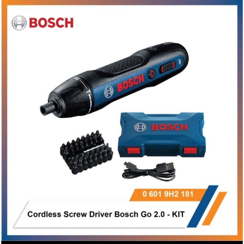 Jual Obeng Baterai Cordles Bosch Screwdriver Go Gen 2 Kit Bit Set