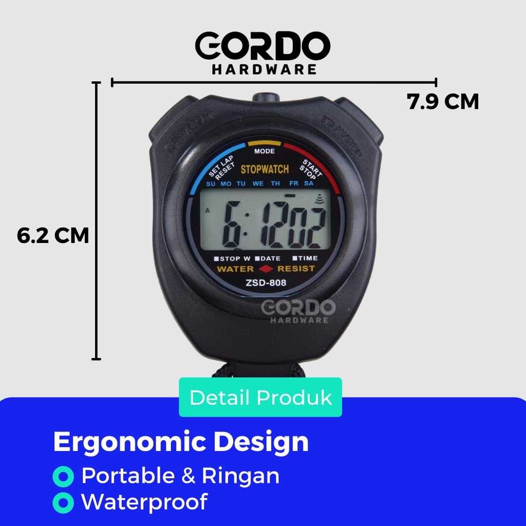 Jual Stopwatch Olahraga Waterproof Genggam Digital Multifungsi ...
