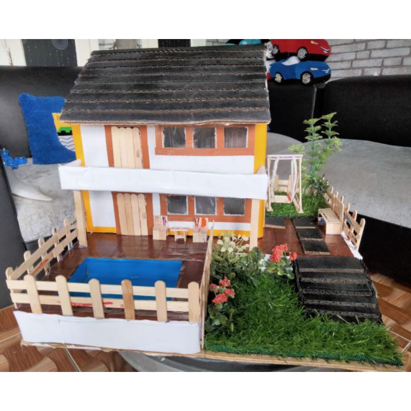 Jual Miniatur Rumah Rumahan Dari Kardus Shopee Indonesia