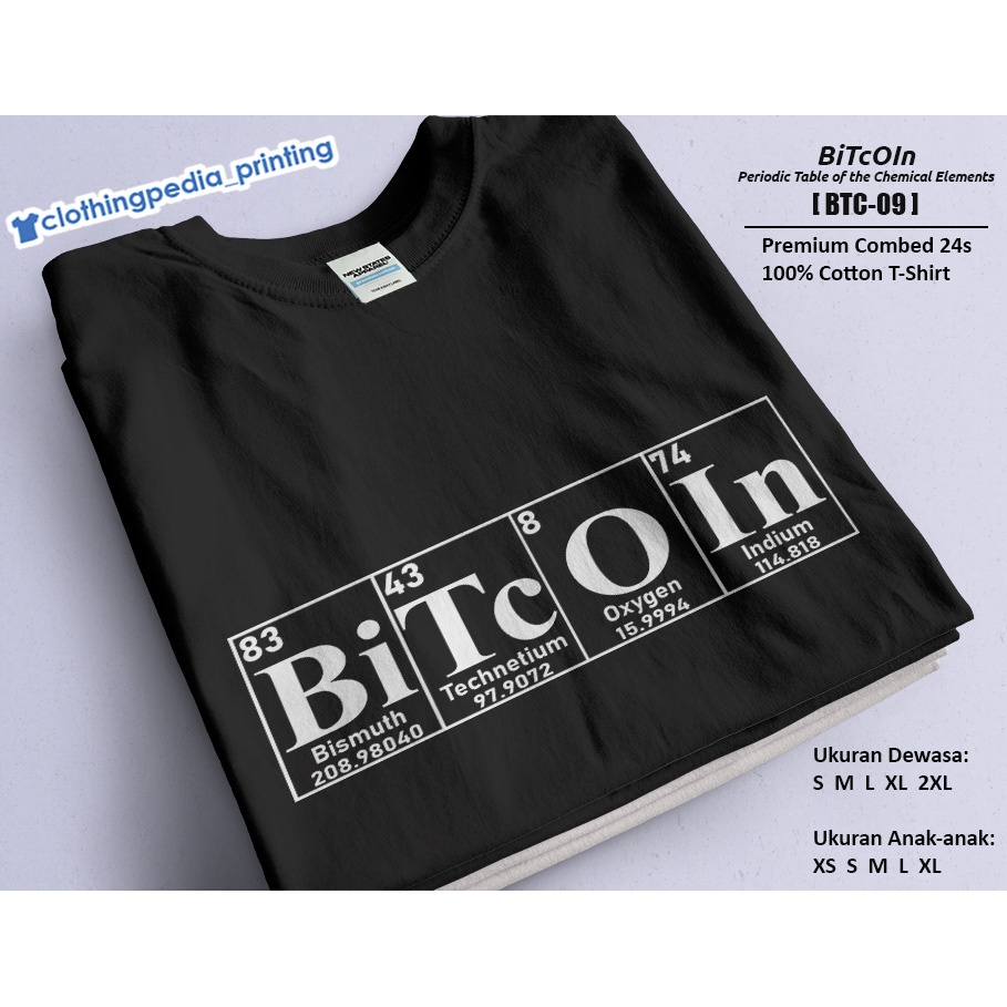 Jual Kaos Bitcoin Tabel Periodik Periodic table of Chemical Element T ...