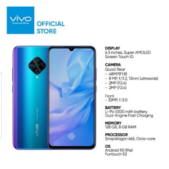 Jual HP VIVO S1 PRO RAM 8/128GB VIVO S PRO RAM 8GB ROM 128GB