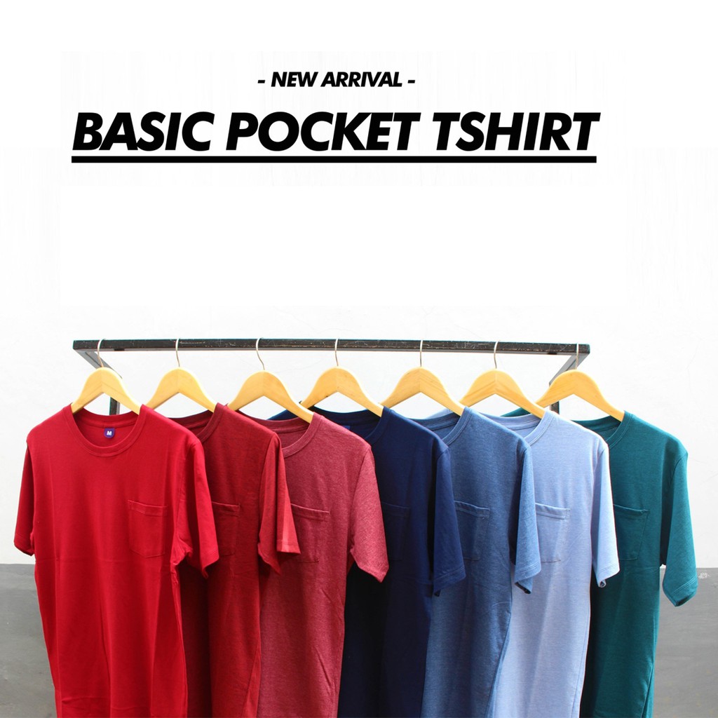 Jual Langsung Dari Pabrik Original Kaos Polos Lengan Pendek Pocket