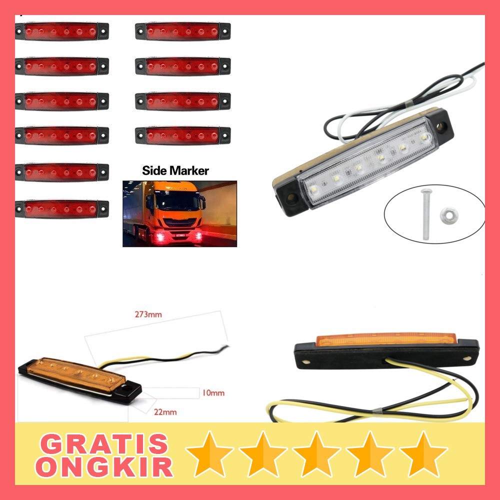Jual Bakuis Lampu Rambu Truck Mobil LED Marker Indicator Light 24V ...