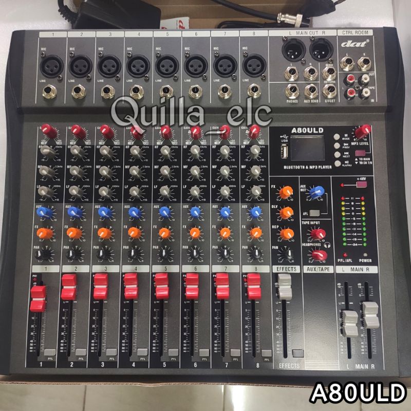 Jual Mixer Audio DAT A80ULD 8 Channel Bluetooth USB | Shopee Indonesia