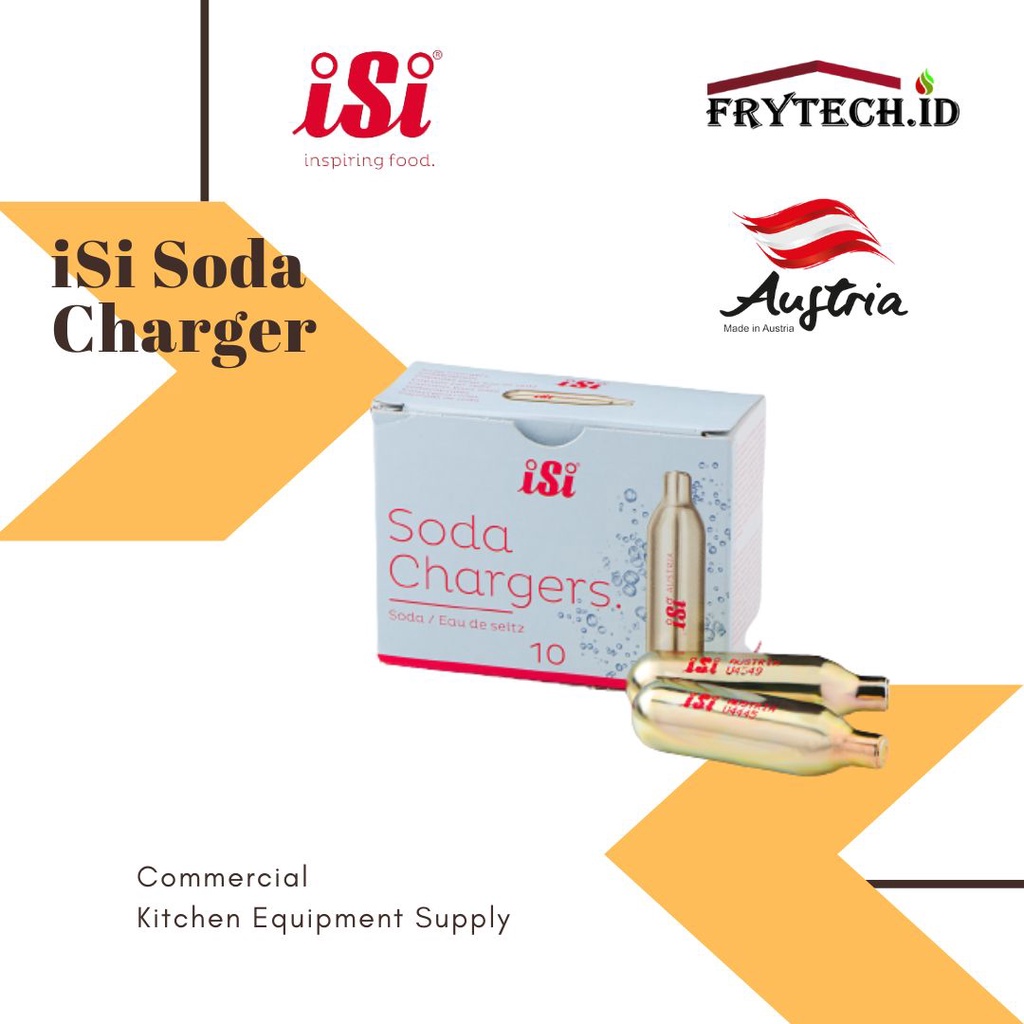 Capsules Soda ISi Lot De 5x10 - Recharge CO2 Pour SodaSiphon - 8,4g Par Capsule, Eau Pétillante Maison