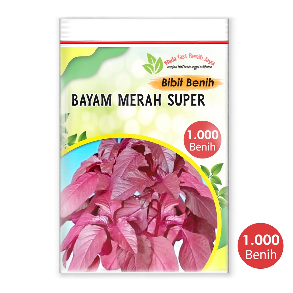 Nada fast benih jaya - 1000 biji benih sayuran - bibit sayuran Bayam merah cepat panen