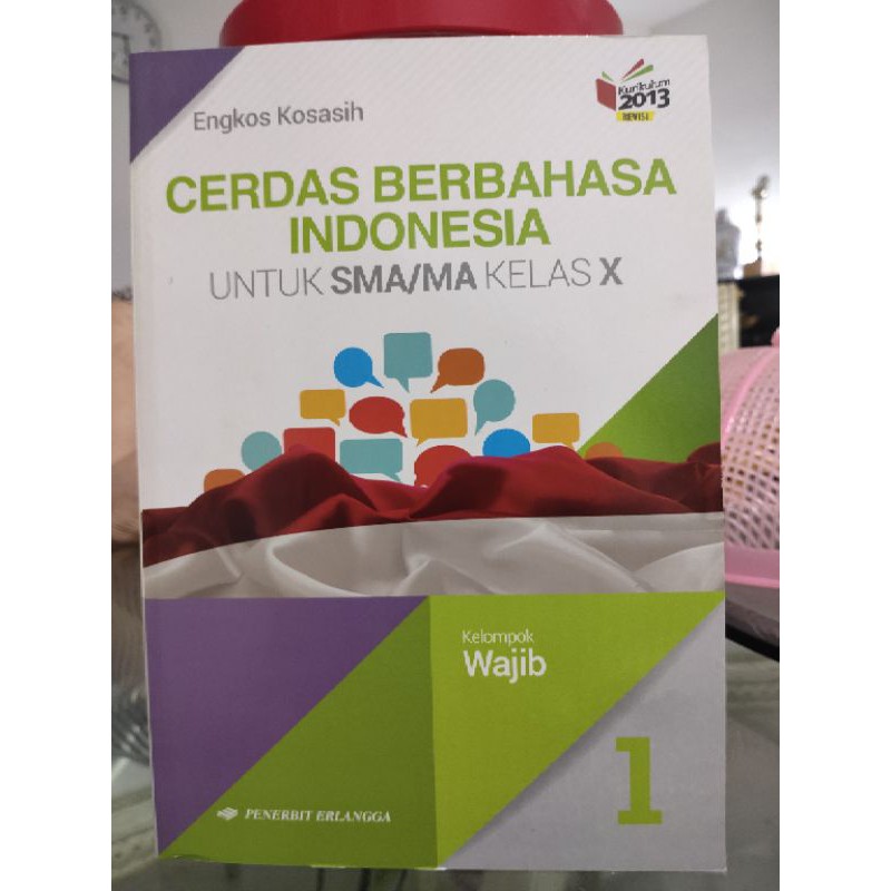 Jual BUKU CERDAS BERBAHASA INDONESIA KELAS SMA 1 / KELAS 10 ERLANGGA ...