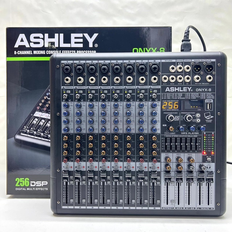 Jual Mixer Ashley Onyx 8 Original Bluetooth 8 Channel Shopee Indonesia