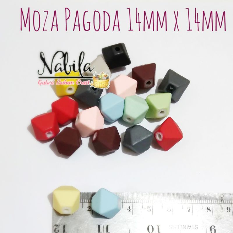 Jual (45g/30pcs) Mote Moza Pagoda bahan craft kerajinan tangan | Shopee ...