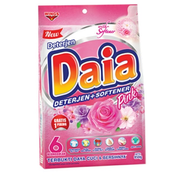 Jual Daia Powder Deterjen Softener Pink 800gm Shopee Indonesia