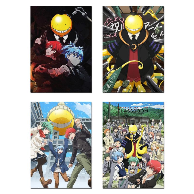 Jual Poster Dinding Anime Assassination Classroom Paket 4 Pcs Real Pict