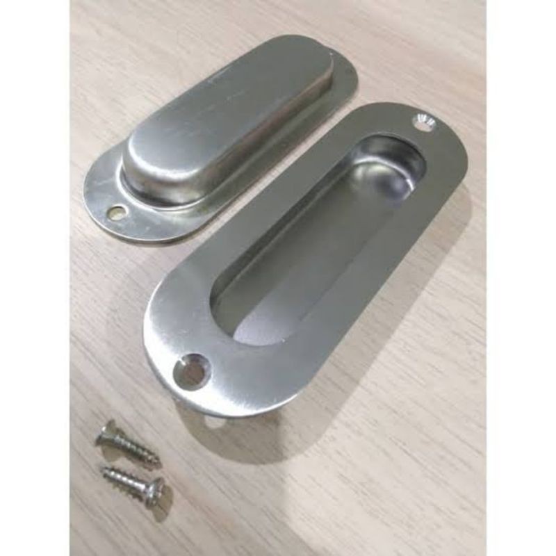 Jual Handle Comen Oval Door Handle Tanam Pintu Aluminium Sliding Handle Tanam Oval Dan Kotak